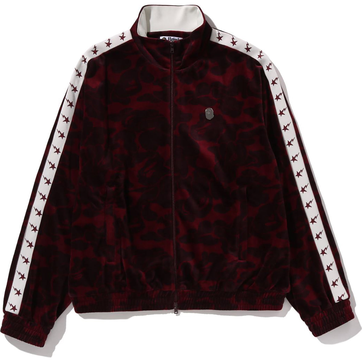 SOLID CAMO VELOUR METAL ONE POINT RELAXED FIT TRACK JACKET MENS