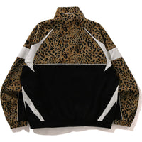 WILD LEOPARD PATTERN RELAXED FIT TRACK JACKET MENS