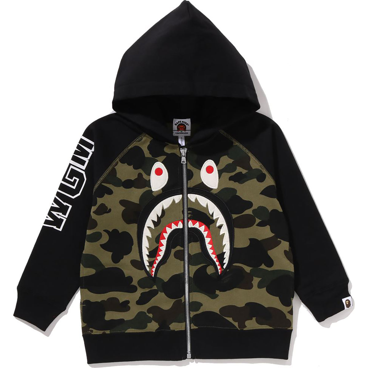1ST CAMO SHARK PATCH ZIP HOODIE KIDS