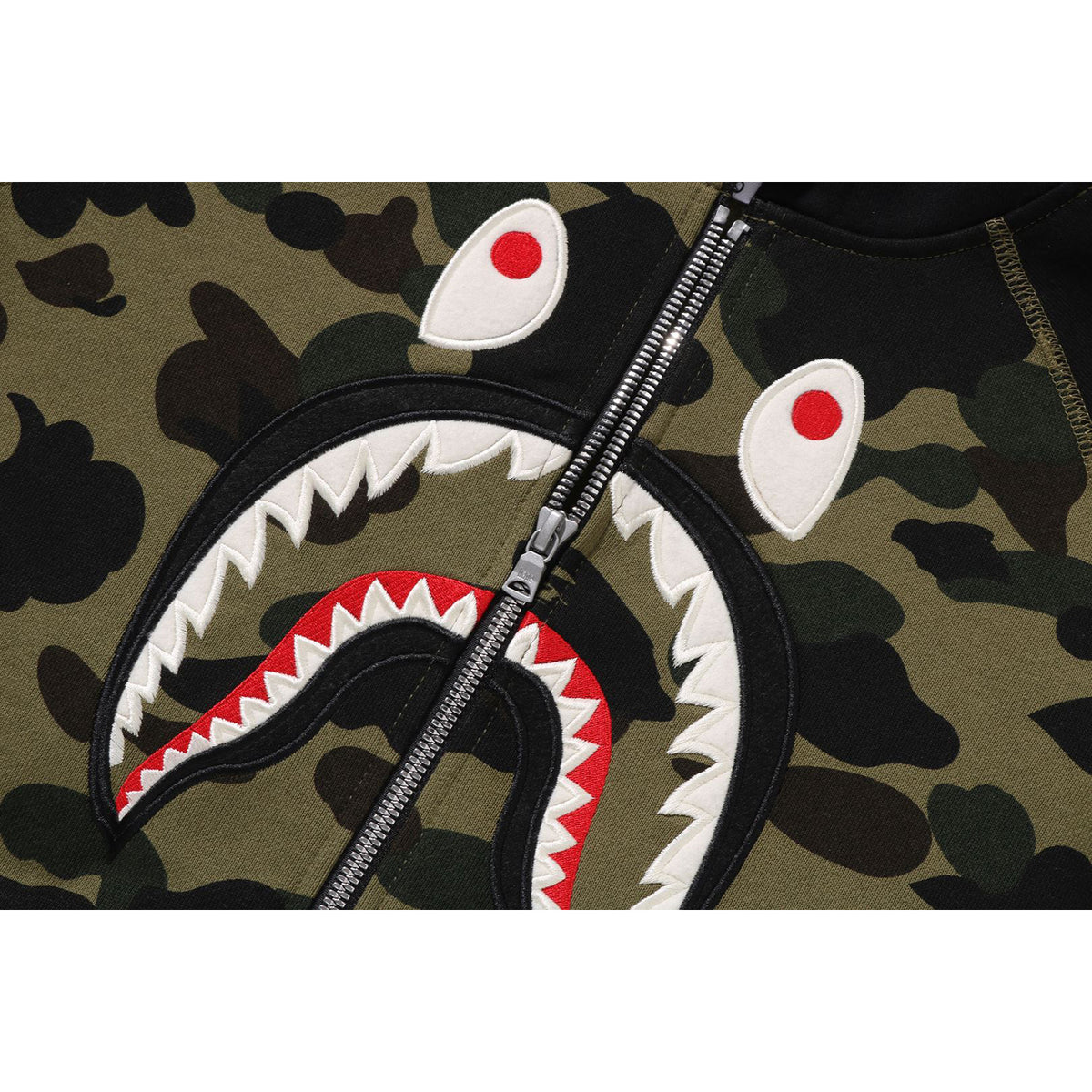 1ST CAMO SHARK PATCH ZIP HOODIE KIDS