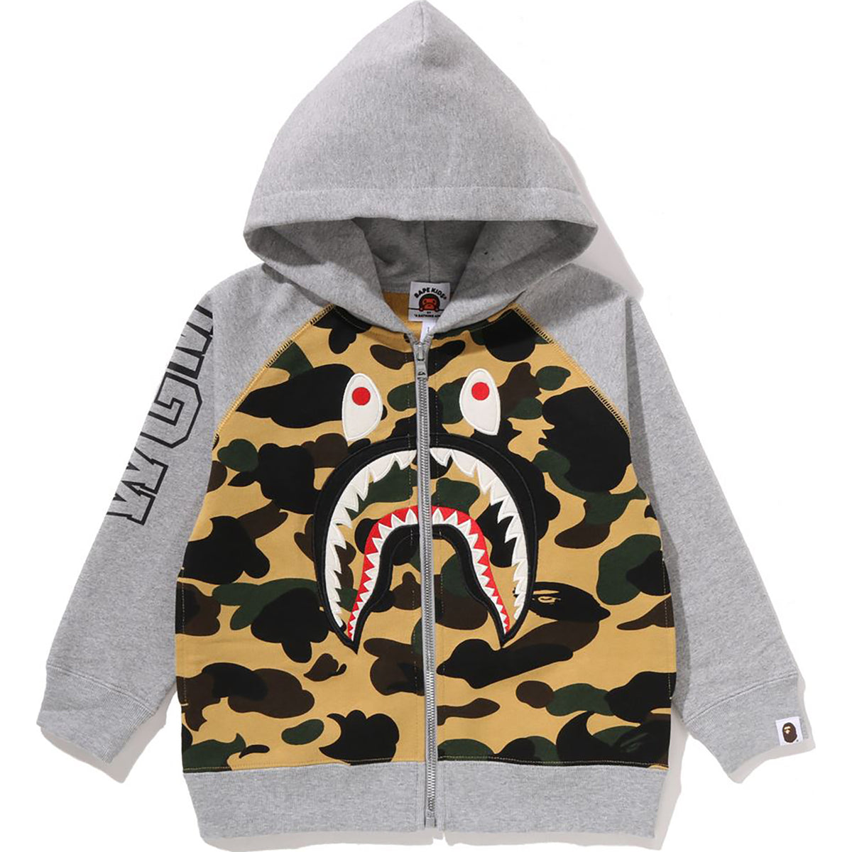 1ST CAMO SHARK PATCH ZIP HOODIE KIDS