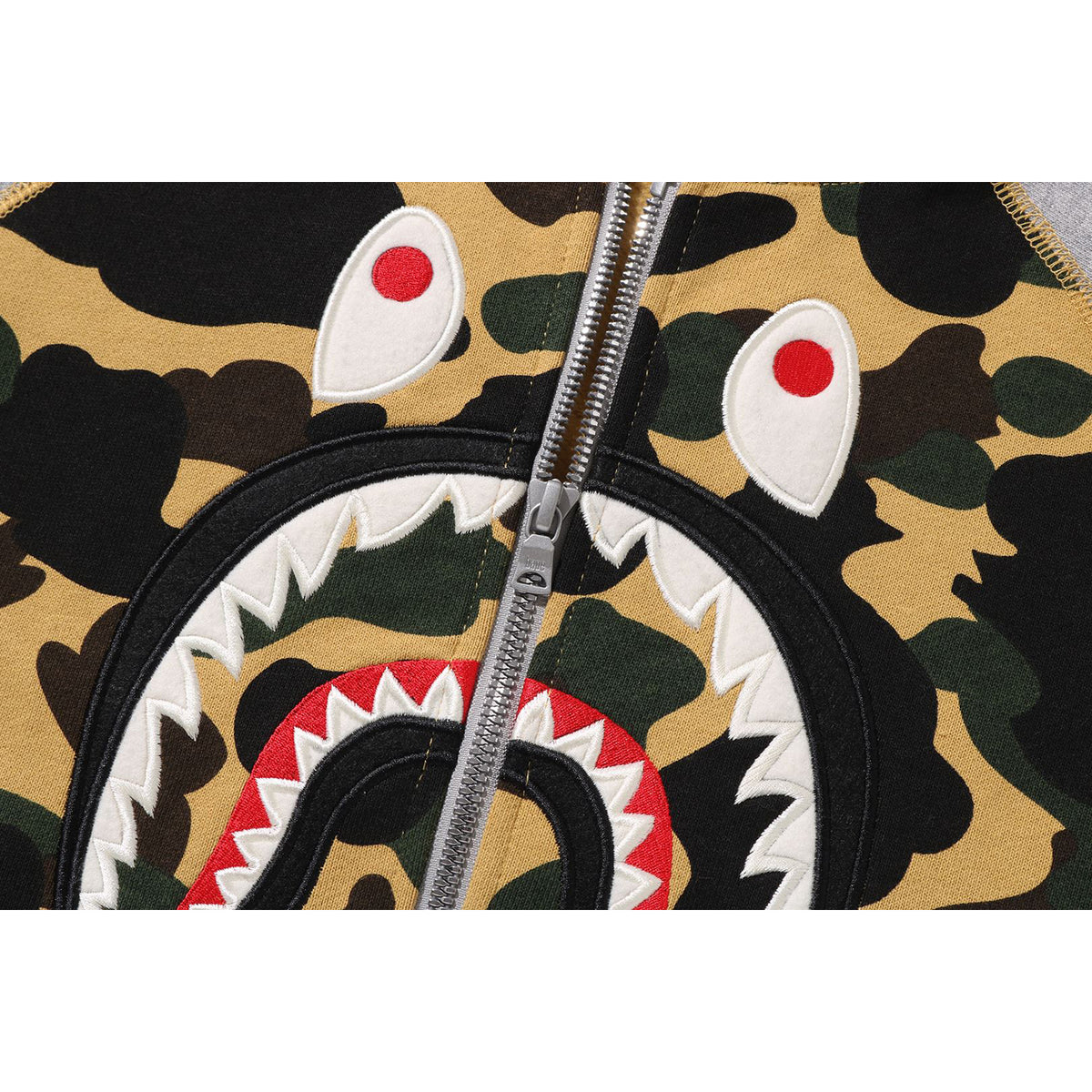 1ST CAMO SHARK PATCH ZIP HOODIE KIDS