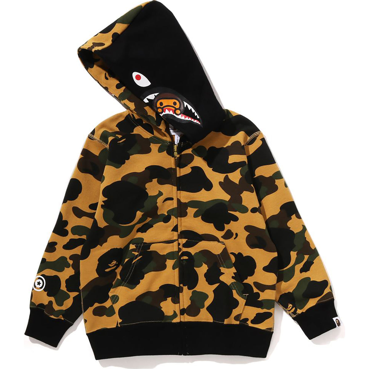 1ST CAMO MILO SHARK ZIP HOODIE KIDS