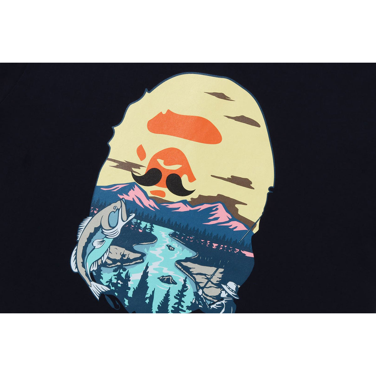 MR. BATHING APE HEAD WIDE TEE MENS