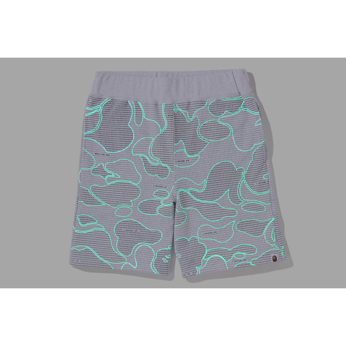 TEXT CODE CAMO SWEAT SHORTS MENS