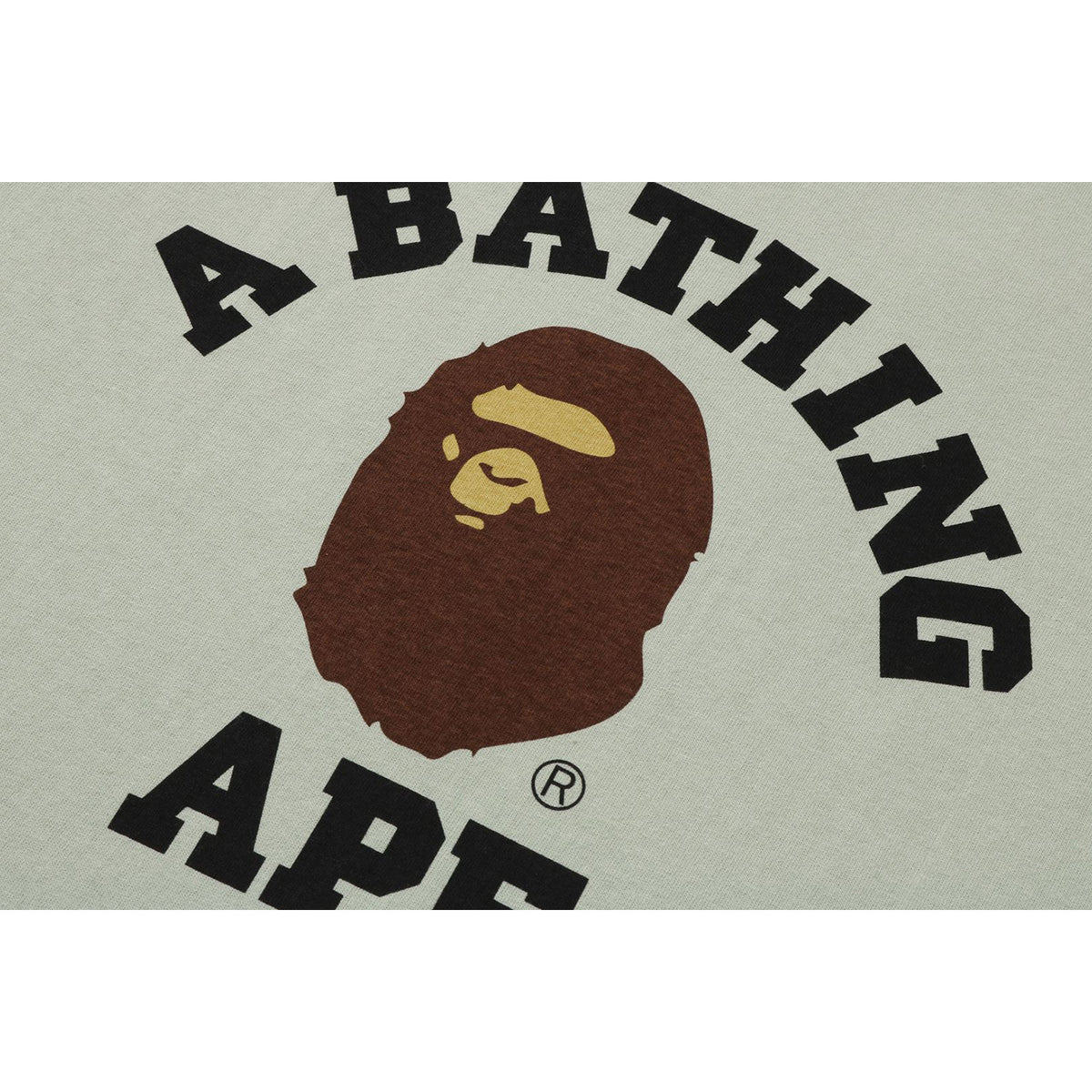 BAPE MENS PIGMENT COLLEGE T-SHIRT