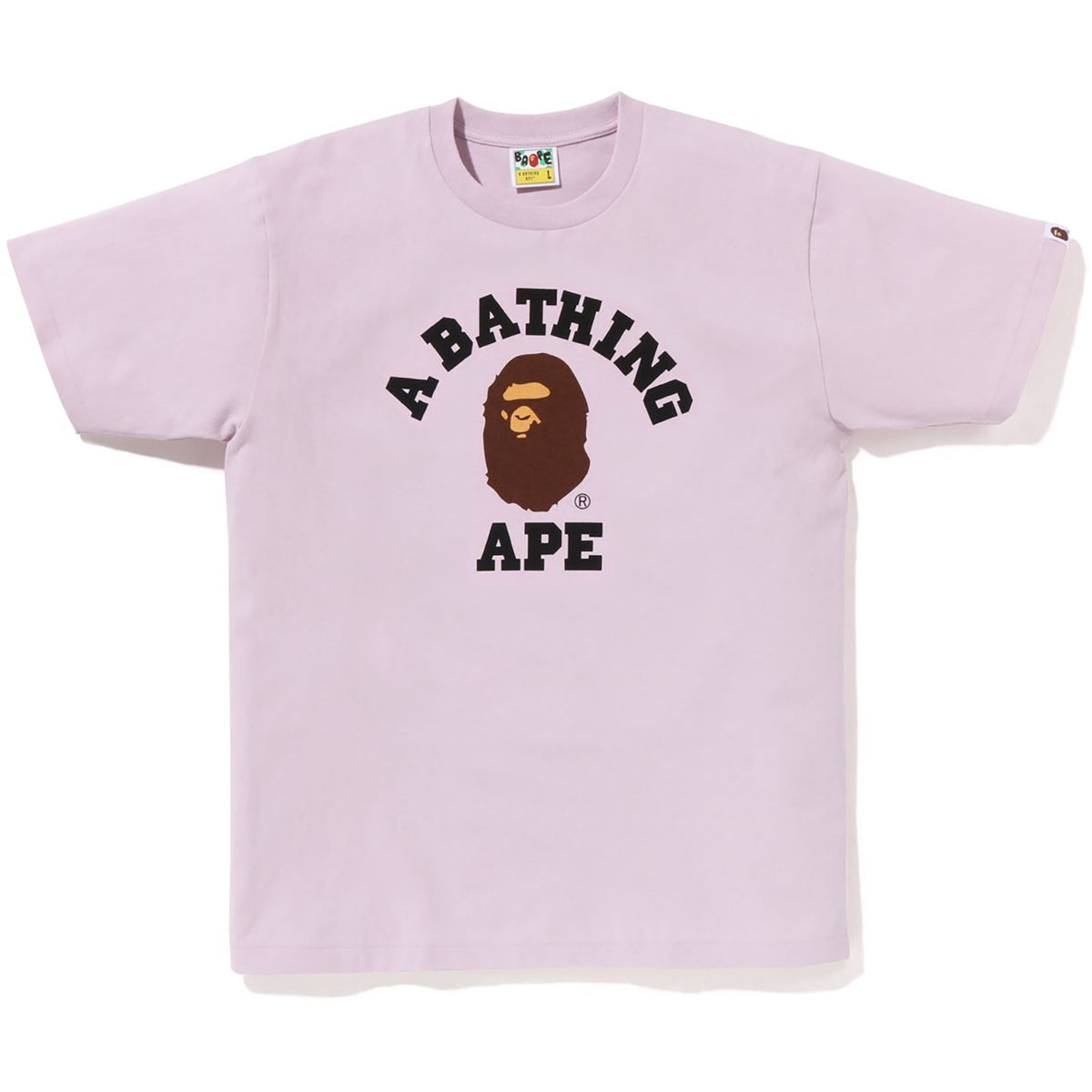 BAPE MENS PIGMENT COLLEGE T-SHIRT