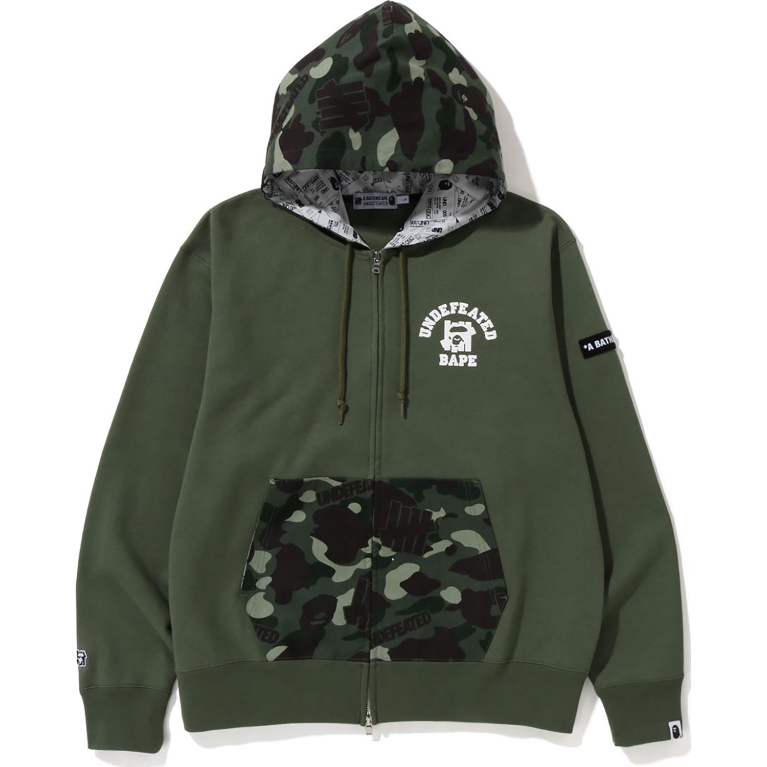 BAPE X UNDEFEATED COLOR CAMO RELAXED ZIP HOODIE MENS – us.bape.com