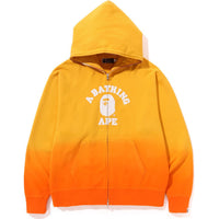 COLLEGE GRADATION RELAXED FIT FULL ZIP HOODIE MENS