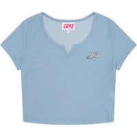 APEE V NECK CROP TOP LADIES