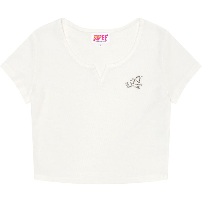 APEE V NECK CROP TOP LADIES