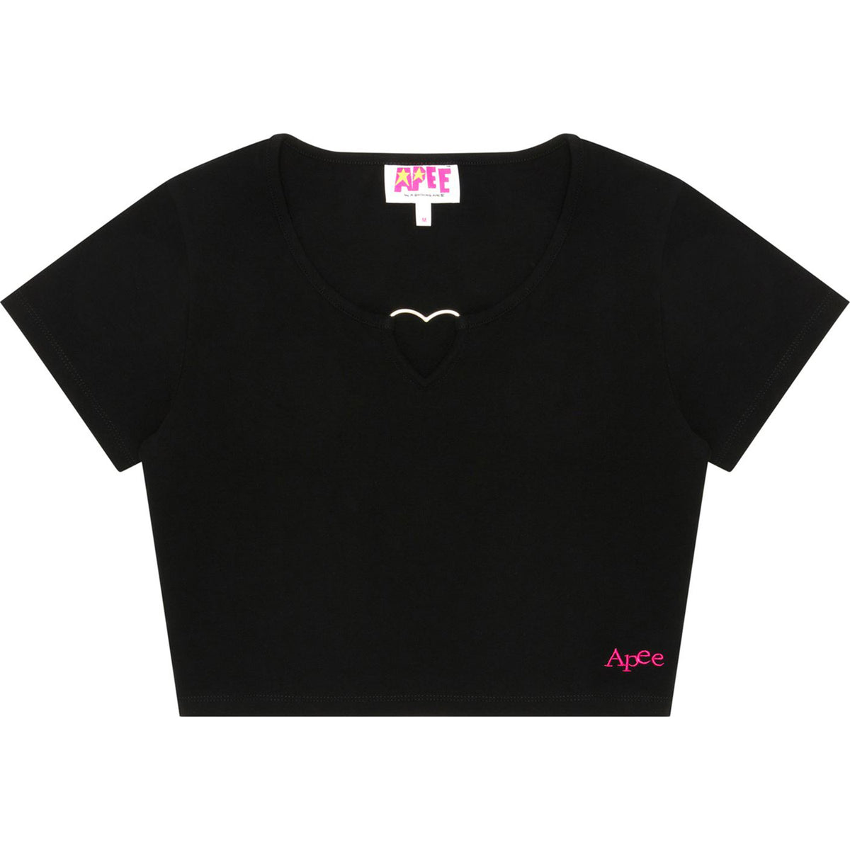 APEE HERT SHAPE METAL RING CROP TOP LADIES