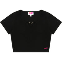 APEE HERT SHAPE METAL RING CROP TOP LADIES