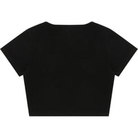 APEE HERT SHAPE METAL RING CROP TOP LADIES