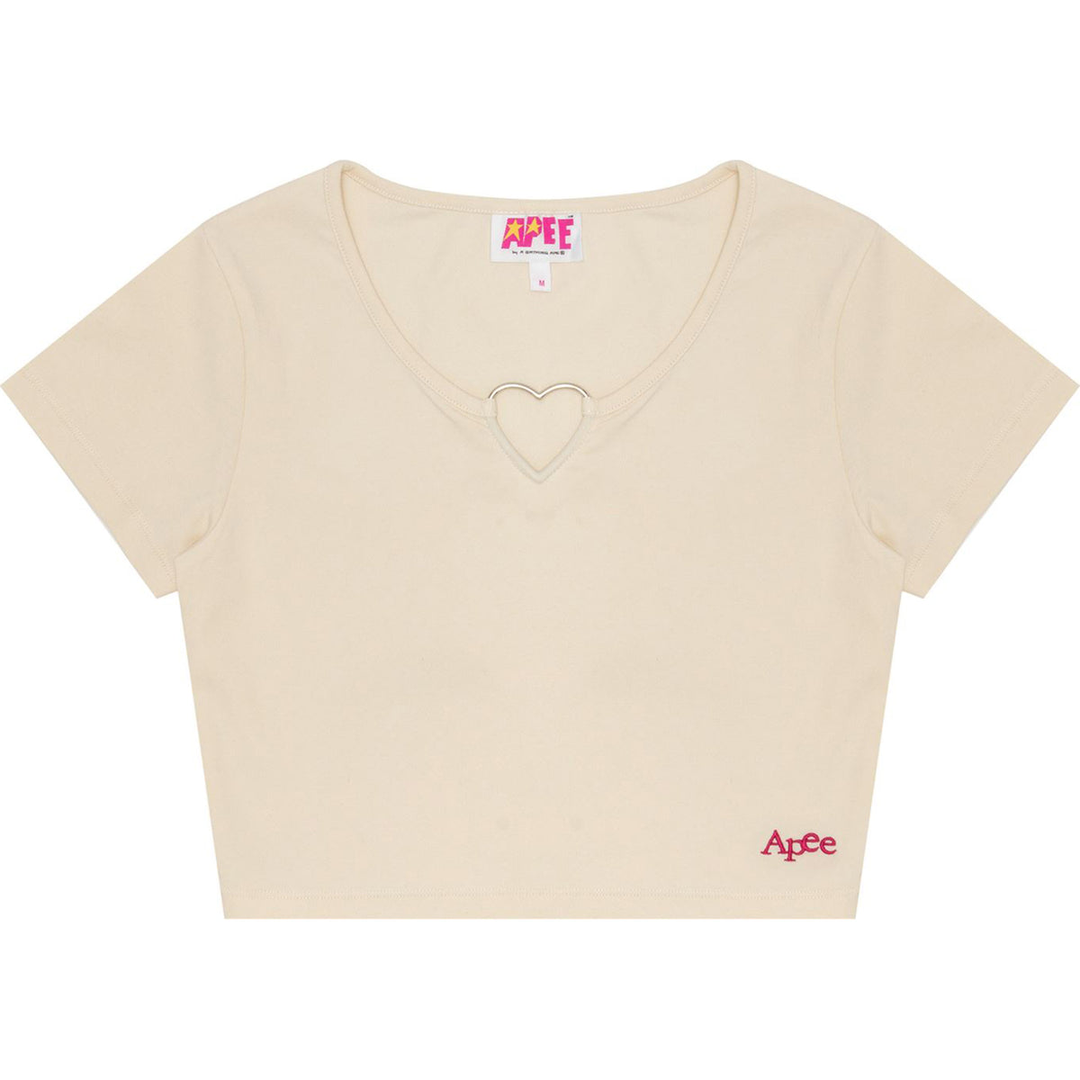 APEE HERT SHAPE METAL RING CROP TOP LADIES