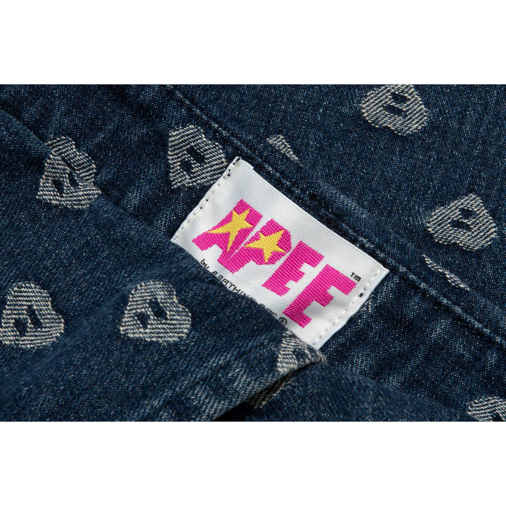 APEE BITE FLIP PATTERN DENIM SHORTS 2 LADIES