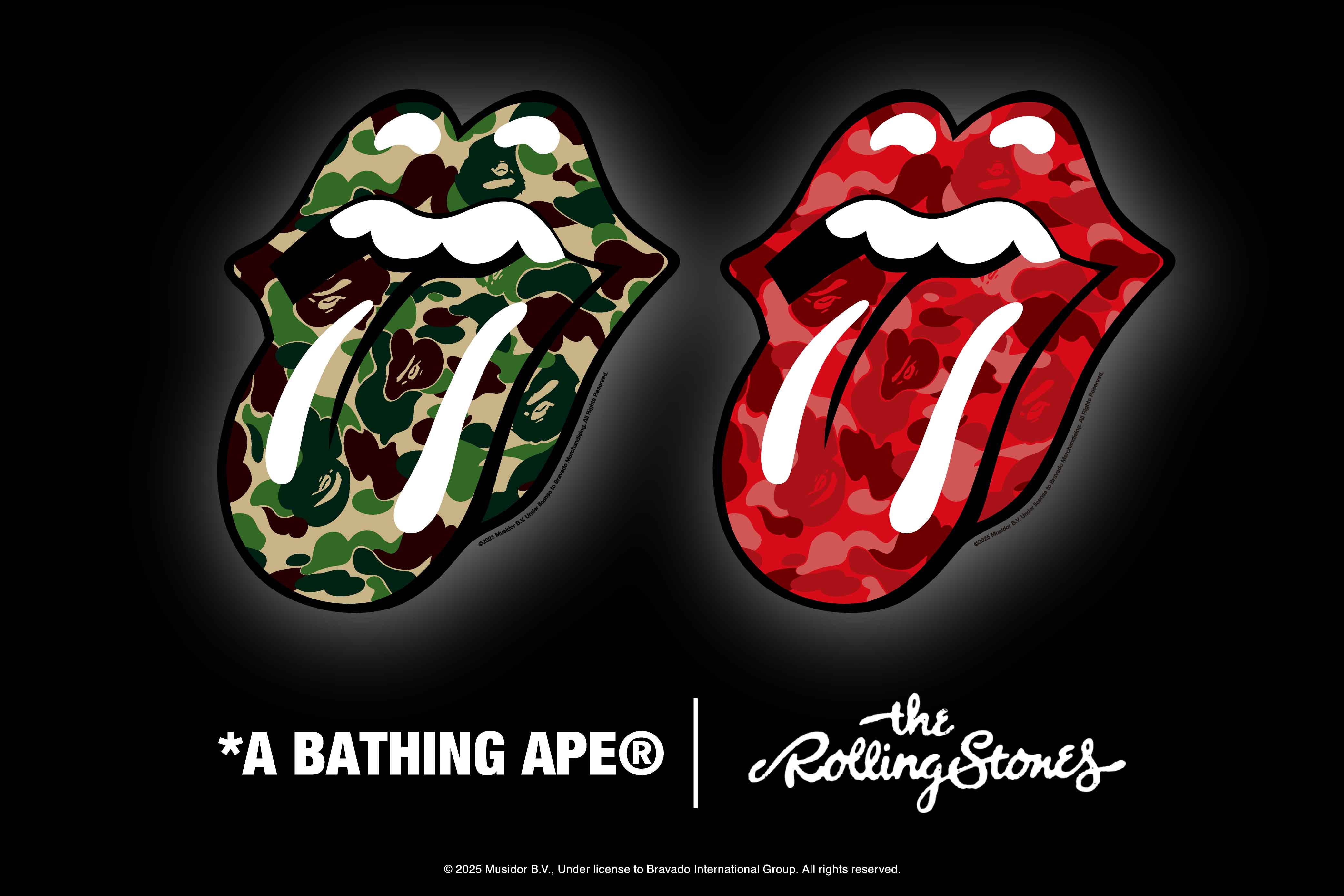 ザ・ローリング・ストーンズxA BATHING APE、コラボTシャツ