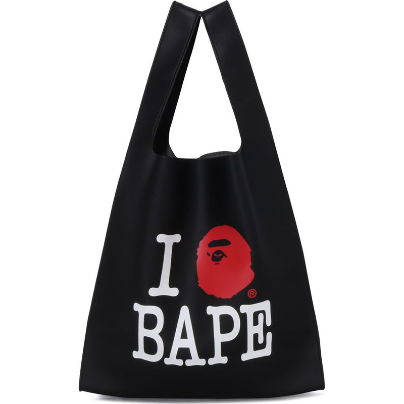 I LOVE BAPE PU LEATHER BAG LADIES