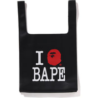 I LOVE BAPE PU LEATHER BAG LADIES