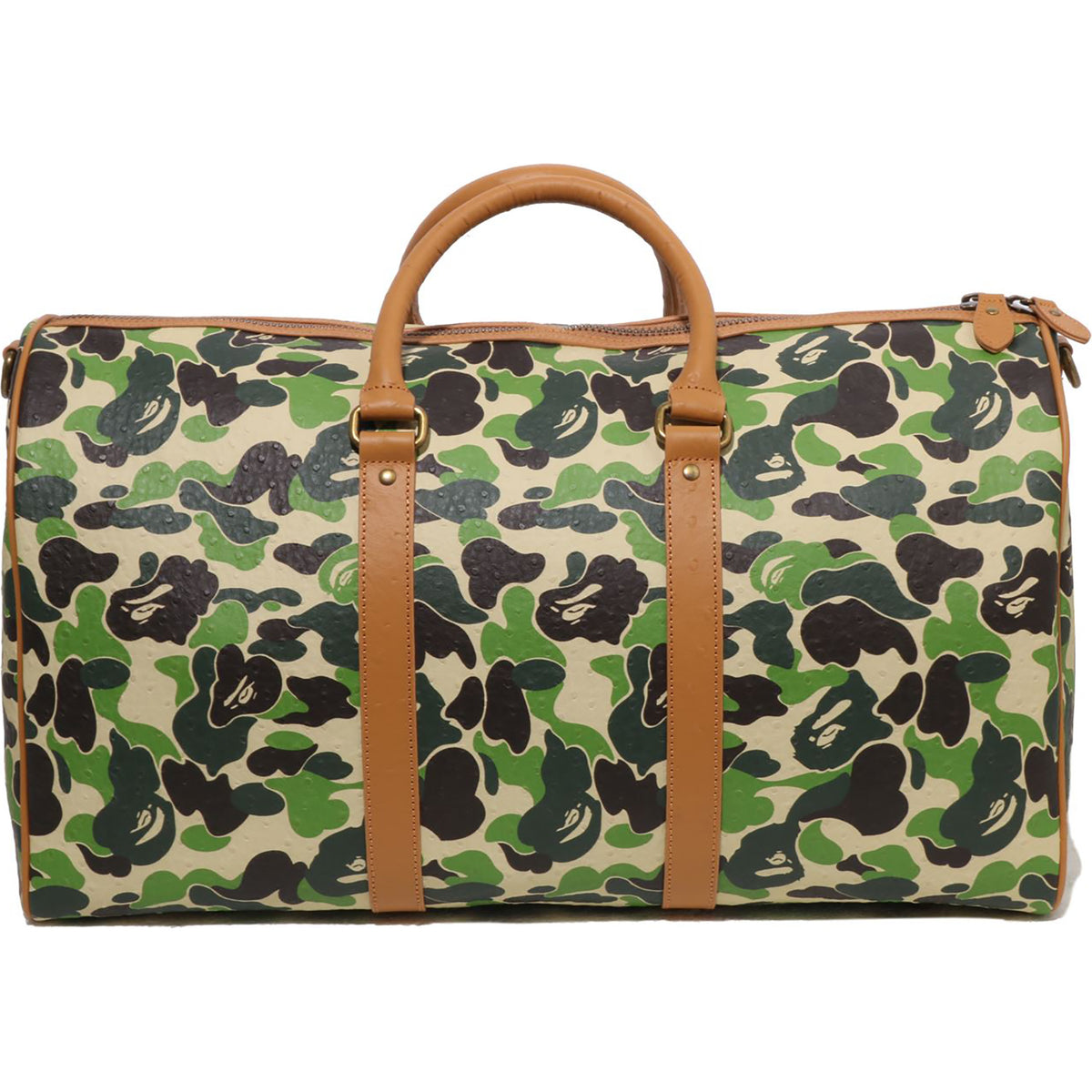 ABC CAMO PU OSTRICH BOSTON BAG MENS