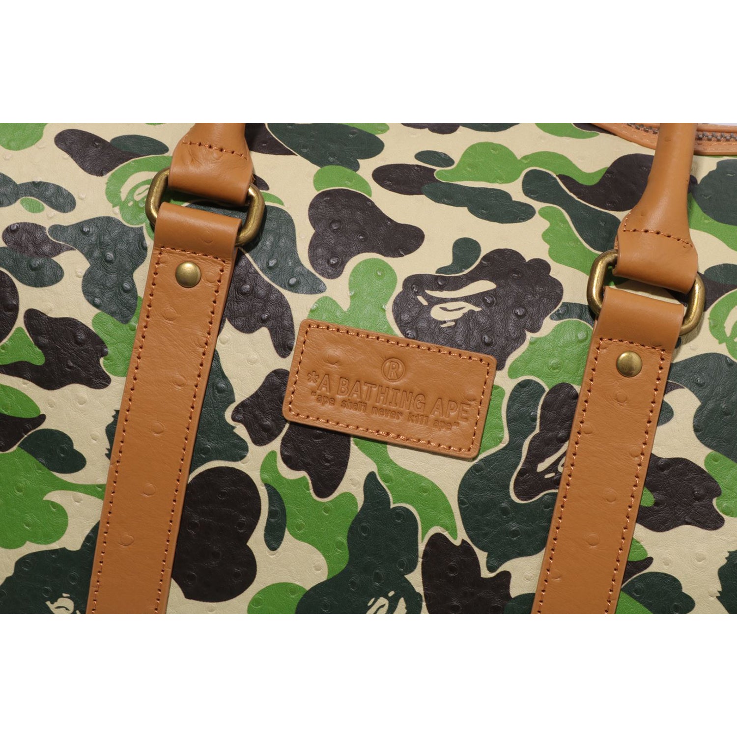 BAPE® ABC OSTRICH BOSTON BAG green ボストン ABC CAMO PU OSTRICH