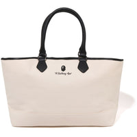 A BATHING APE CANVAS TOTE BAG MENS