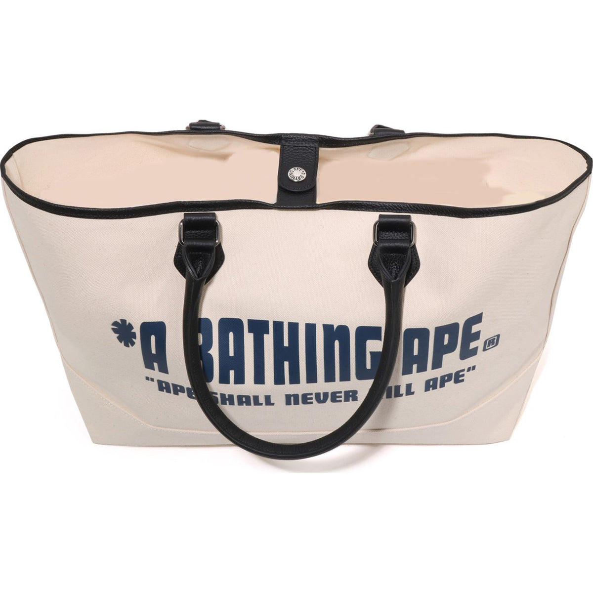 A BATHING APE CANVAS TOTE BAG MENS