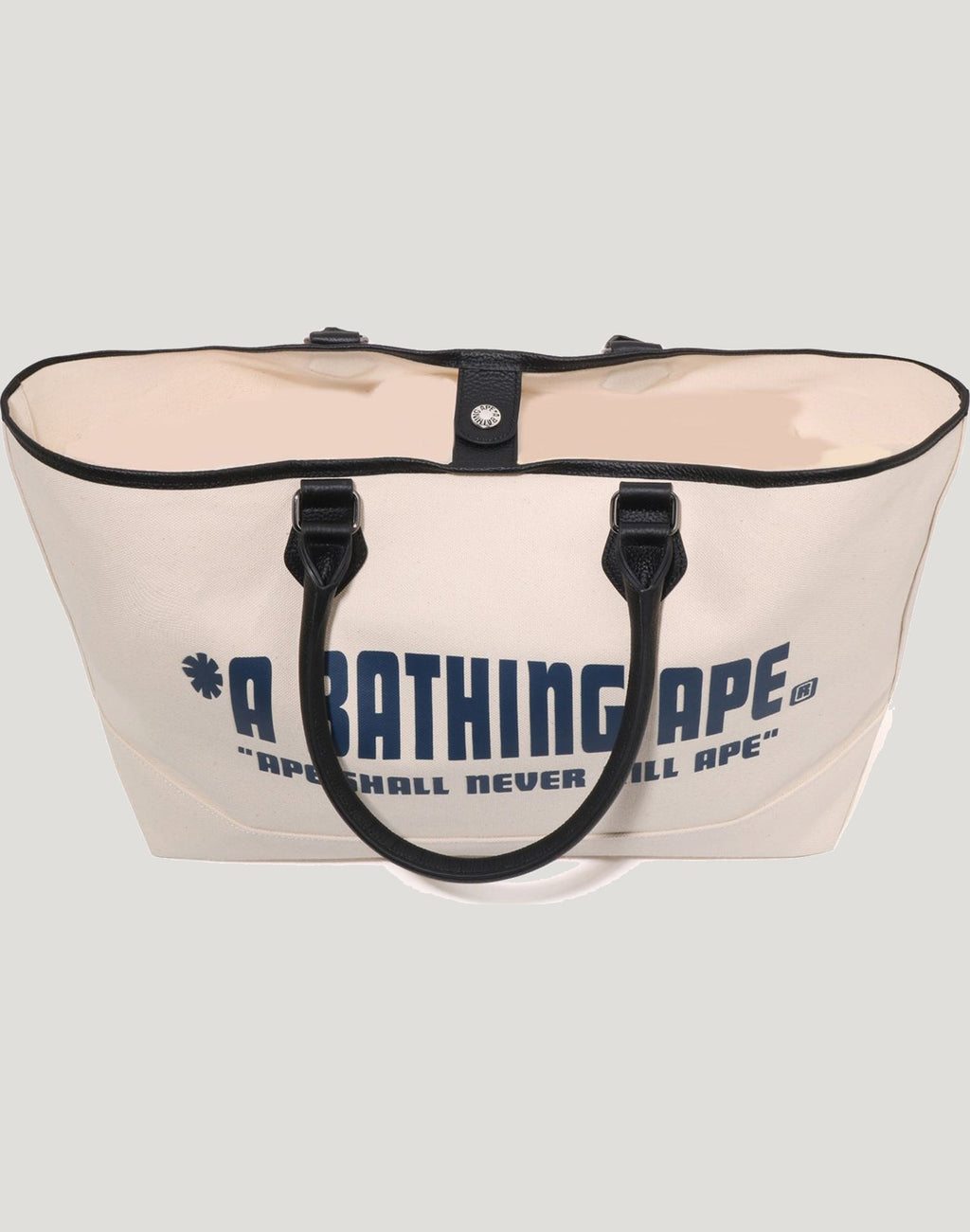A BATHING APE CANVAS TOTE BAG MENS