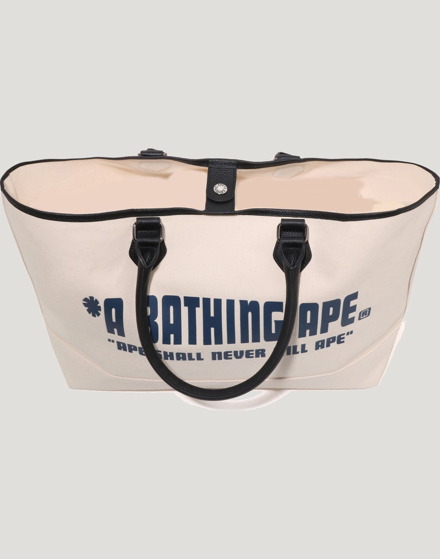 A BATHING APE CANVAS TOTE BAG MENS