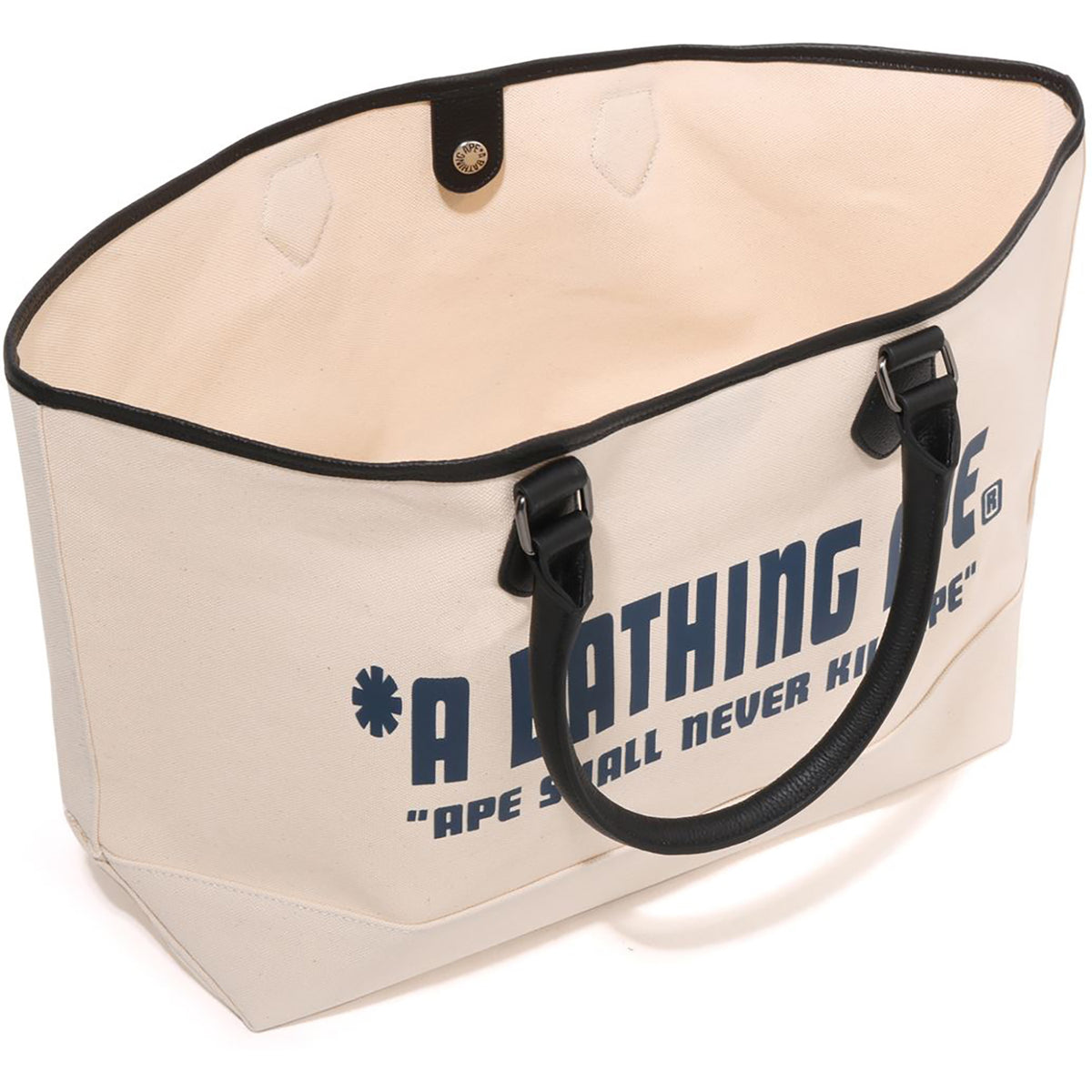 A BATHING APE CANVAS TOTE BAG MENS