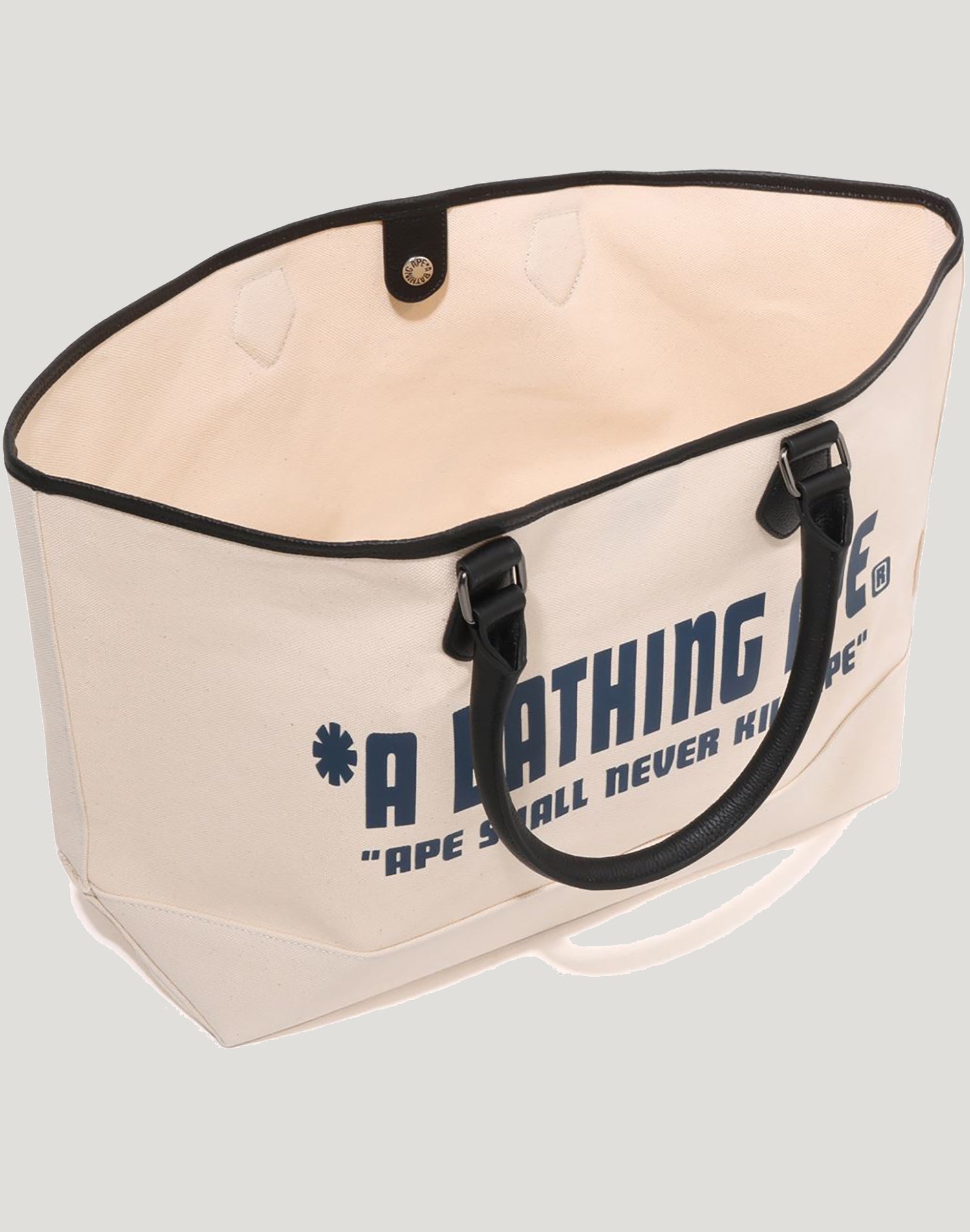 A BATHING APE CANVAS TOTE BAG MENS
