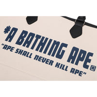 A BATHING APE CANVAS TOTE BAG MENS
