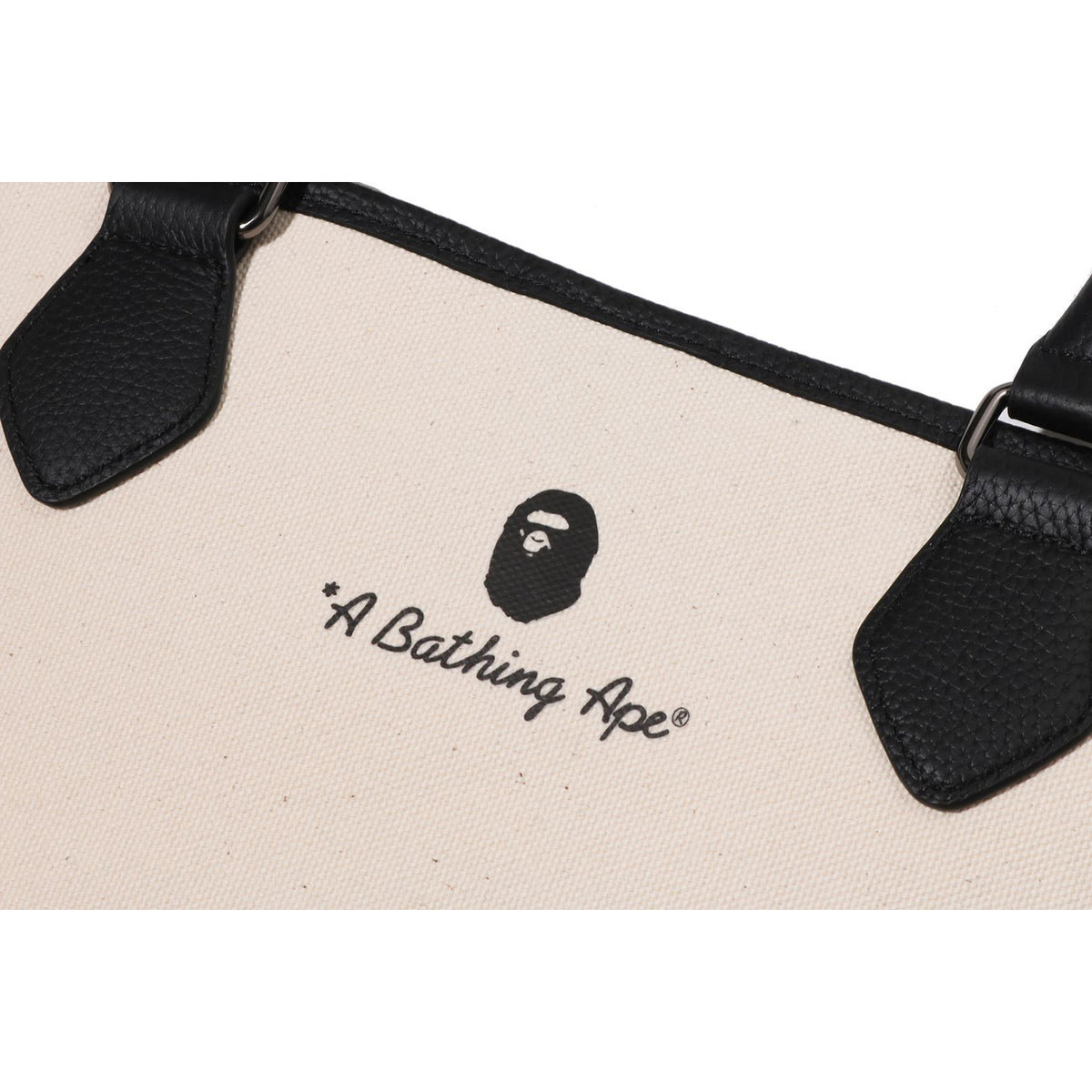 A BATHING APE CANVAS TOTE BAG MENS