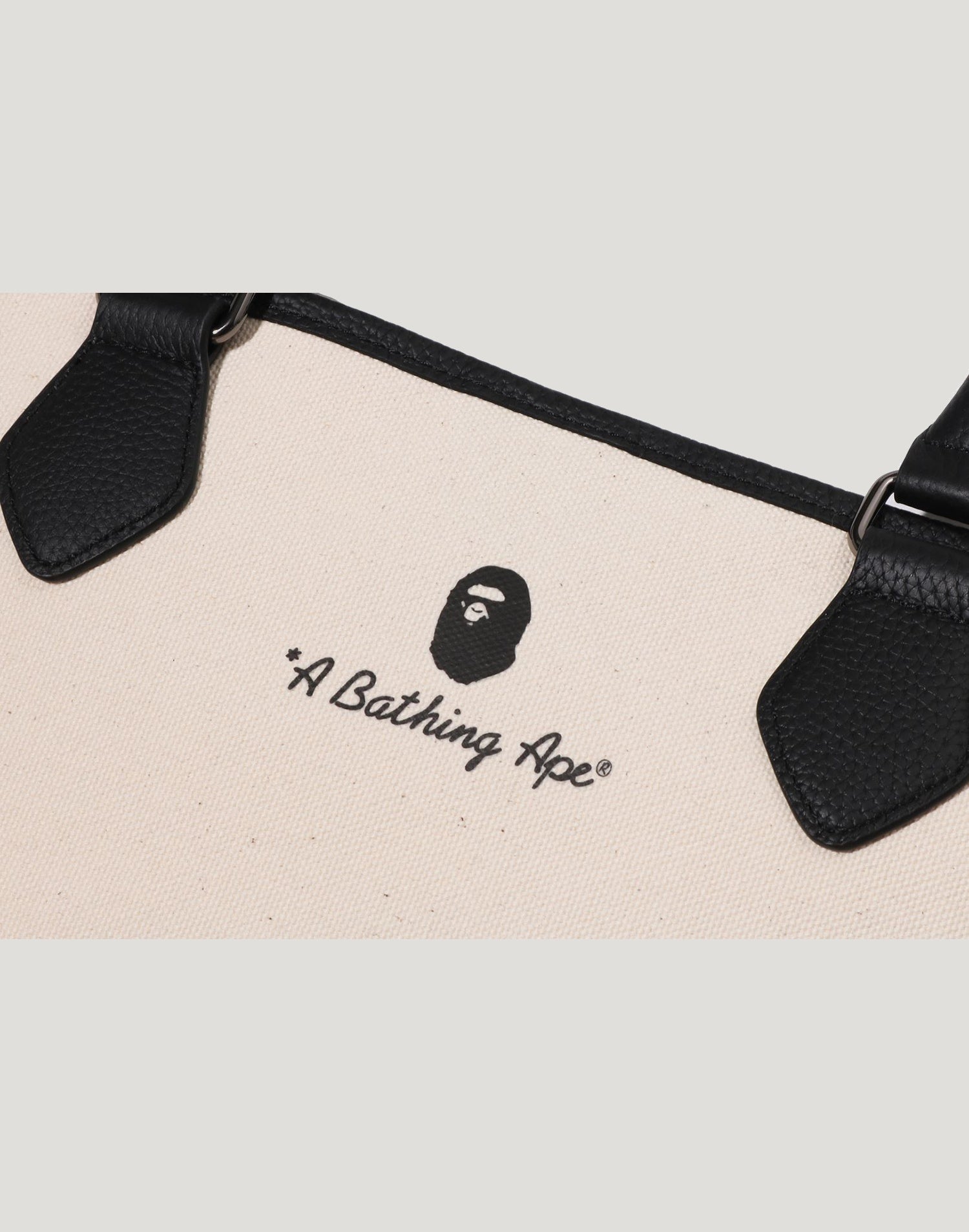 A BATHING APE CANVAS TOTE BAG MENS