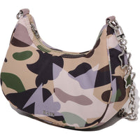 STA OVER PRINT 1ST CAMO QUILTING MOON SHAPE BAG LADIES
