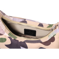 STA OVER PRINT 1ST CAMO QUILTING MOON SHAPE BAG LADIES