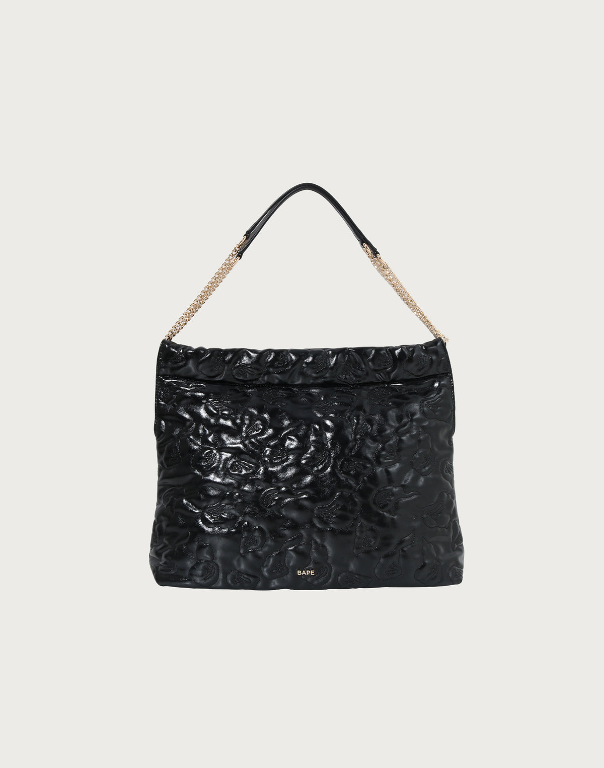 CAMO QUILTING CHAIN HANDLE TOTE BAG LADIES