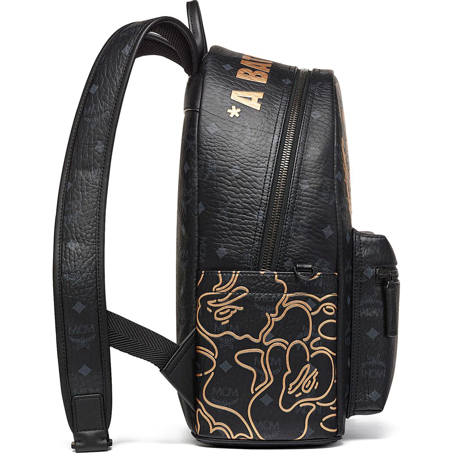 Bape x Mcm Stark Lunar New Year Visetos Daypack Black