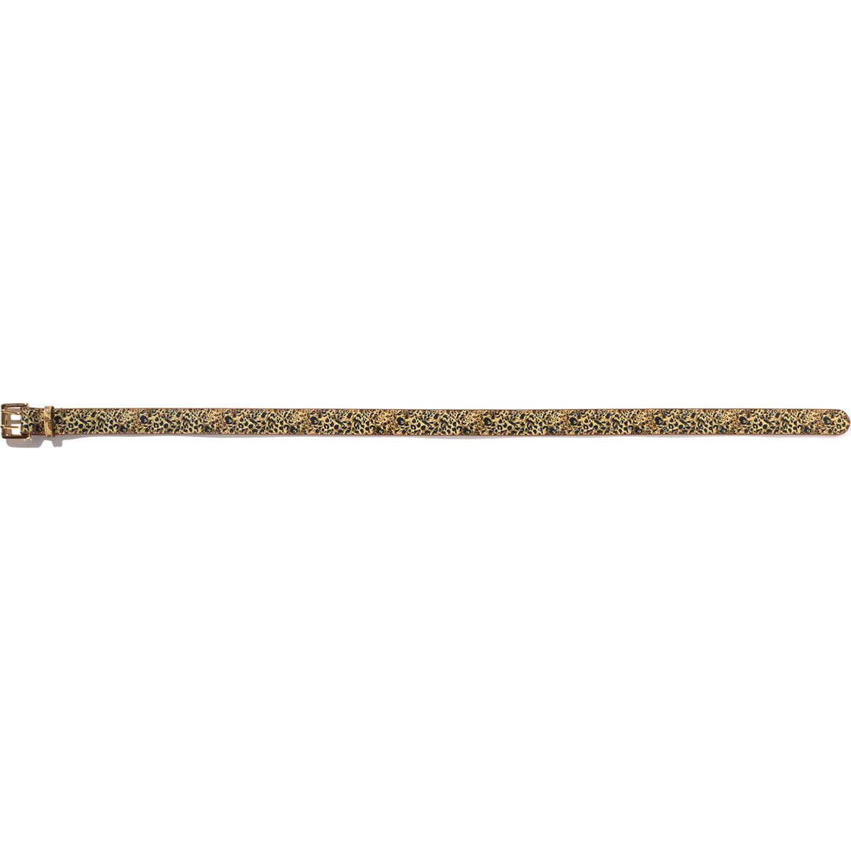 WILD LEOPARD PATTERN LEATHER BELT MENS