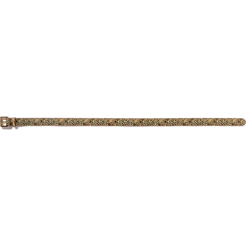 WILD LEOPARD PATTERN LEATHER BELT MENS