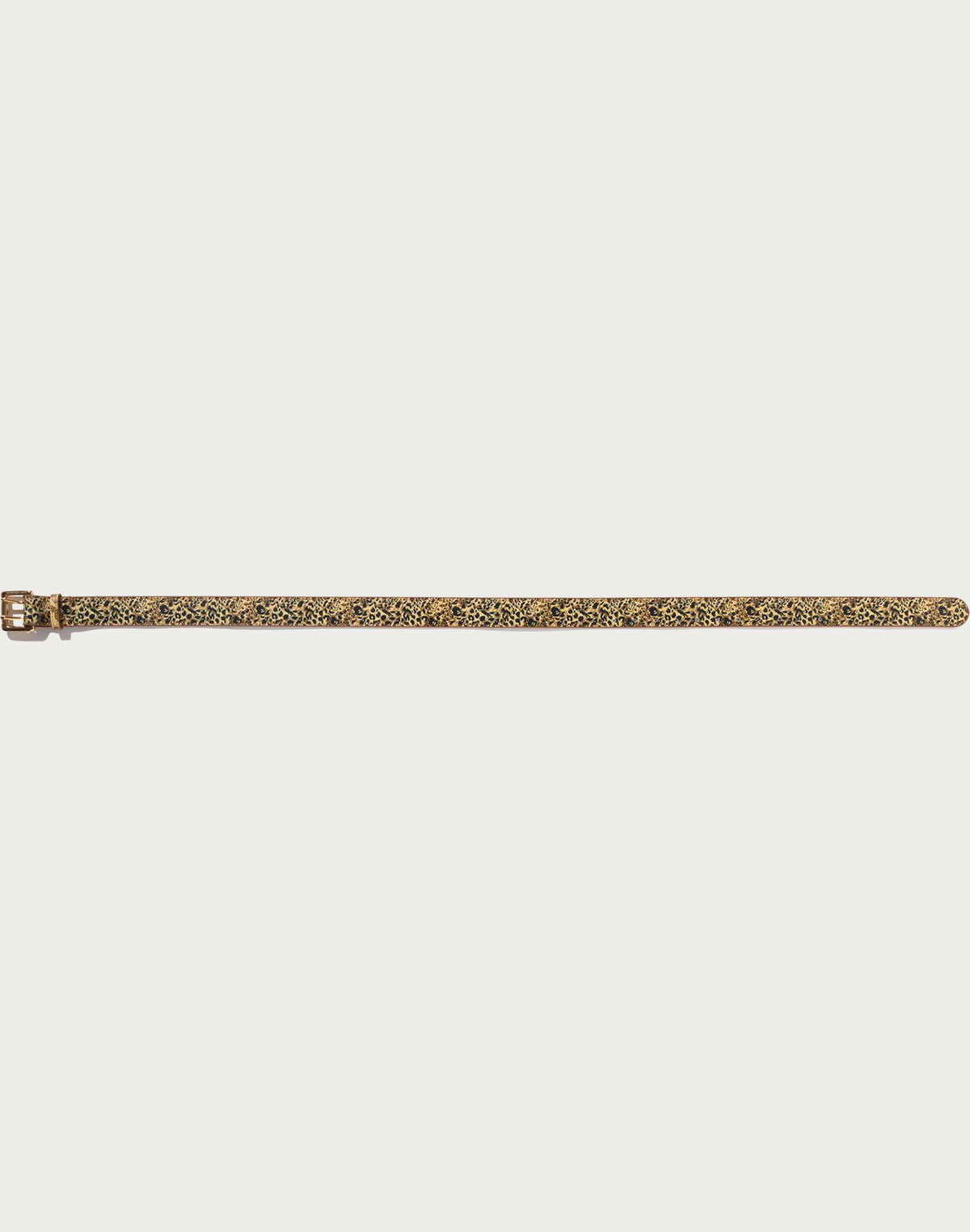 WILD LEOPARD PATTERN LEATHER BELT MENS