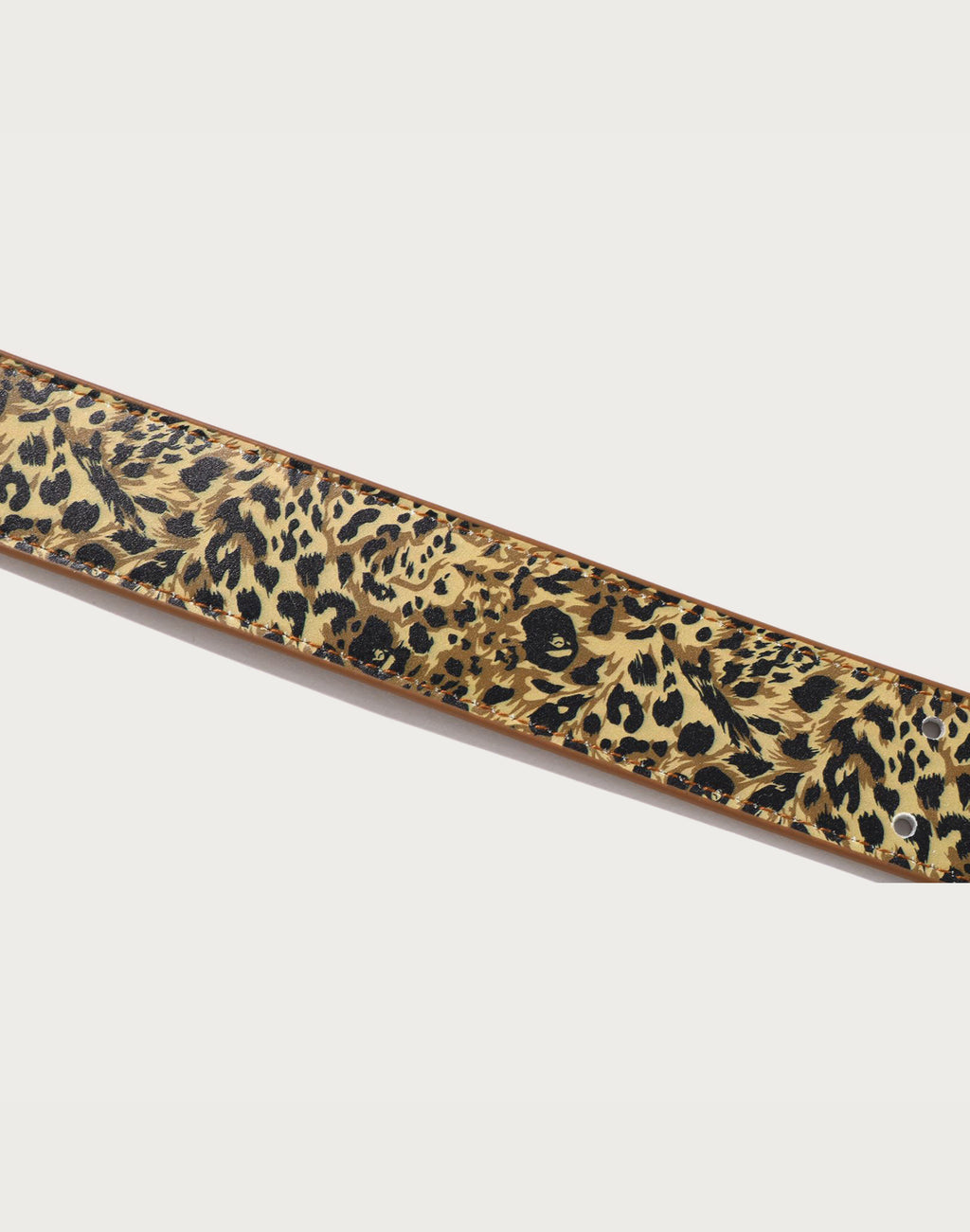 WILD LEOPARD PATTERN LEATHER BELT MENS