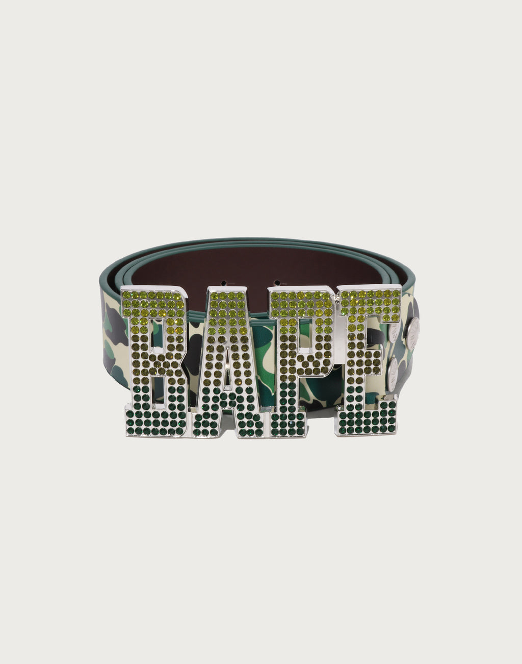 ABC CAMO BAPE LEATHER BELT MENS