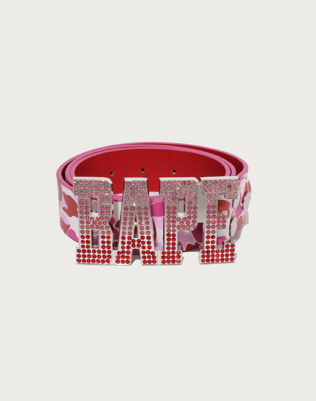 ABC CAMO BAPE LEATHER BELT MENS