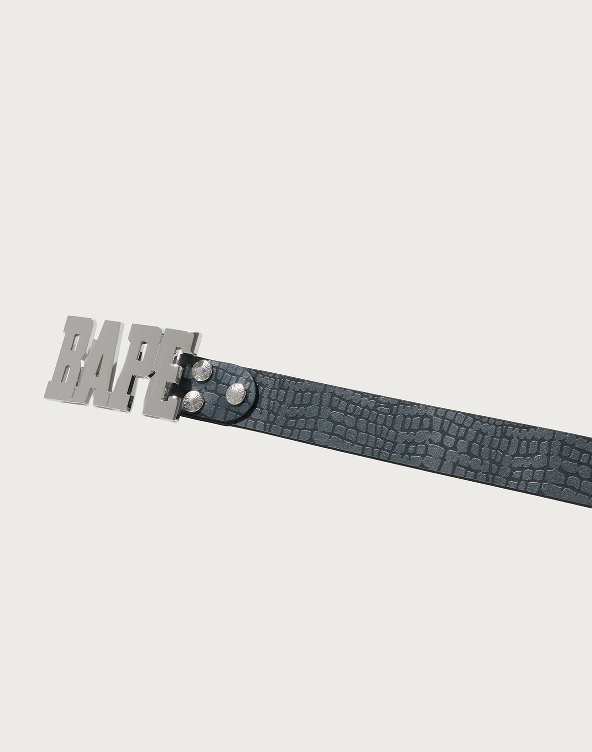 CROC PATTERN LEATHER BELT MENS
