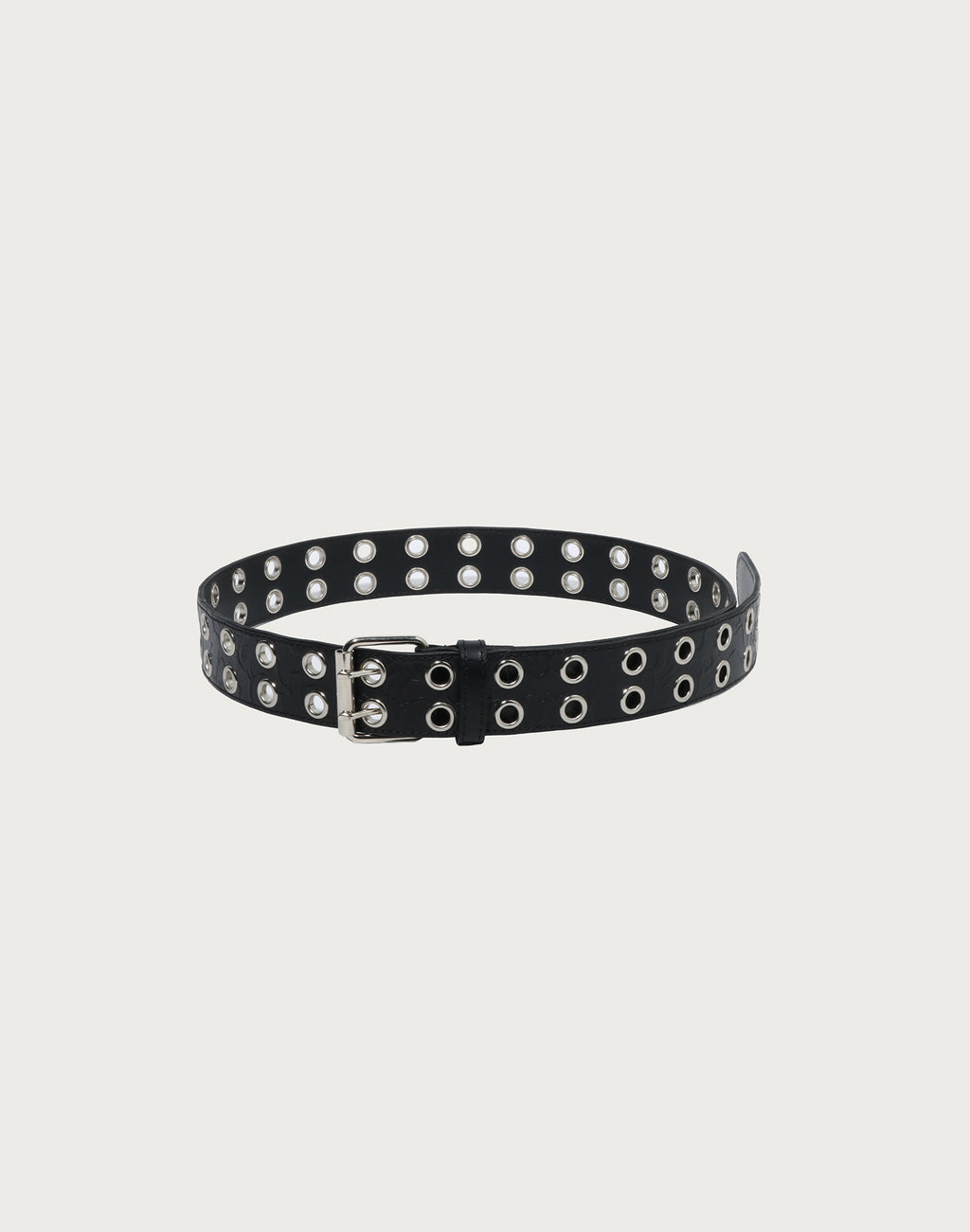 SOLID CAMO DOUBLE PIN LEATHER BELT MENS