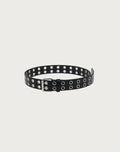 SOLID CAMO DOUBLE PIN LEATHER BELT MENS