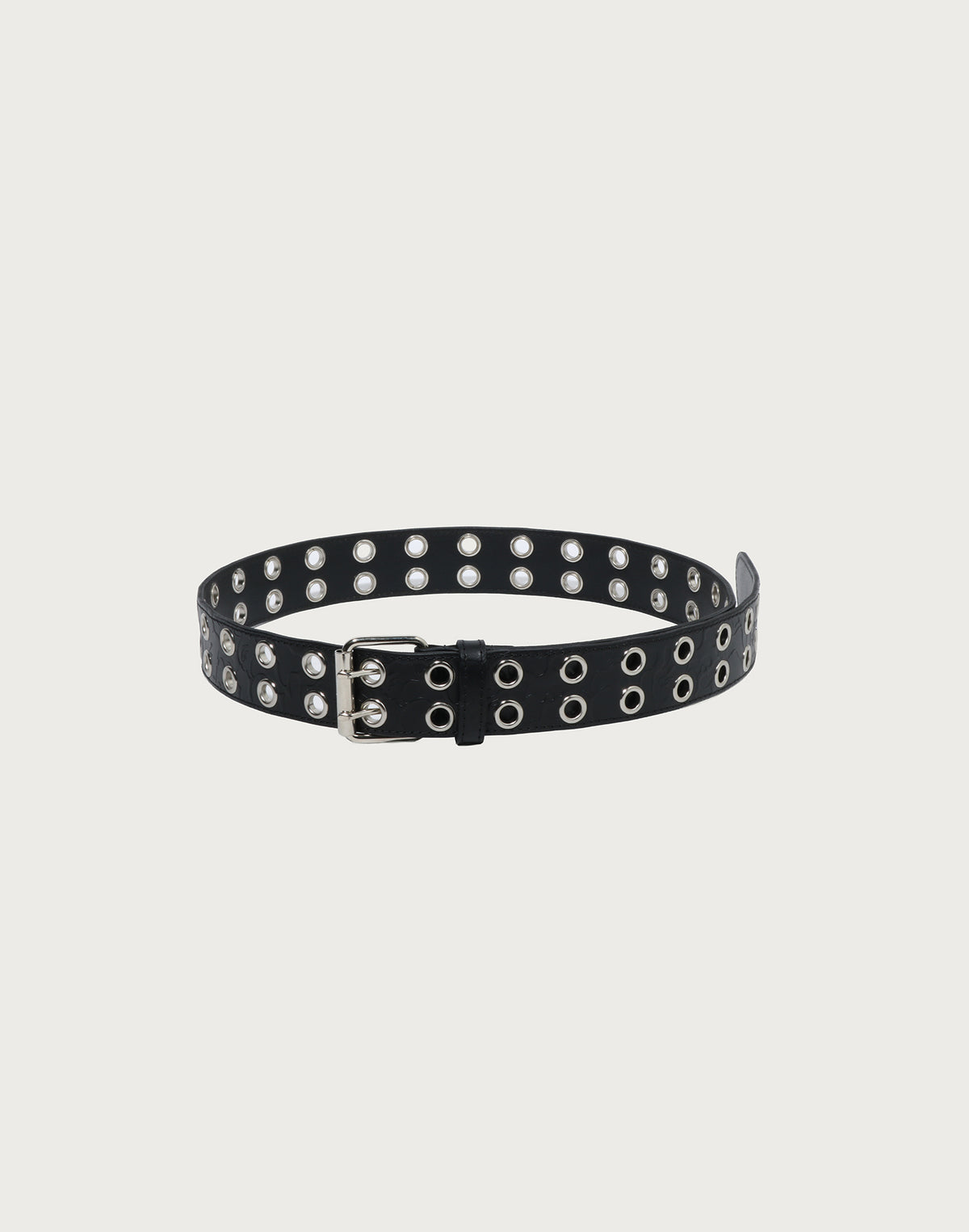 SOLID CAMO DOUBLE PIN LEATHER BELT MENS