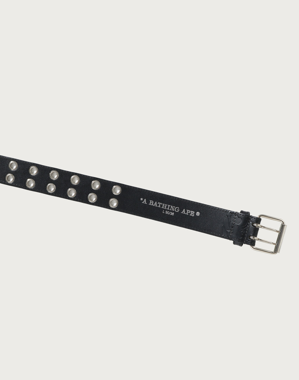 SOLID CAMO DOUBLE PIN LEATHER BELT MENS