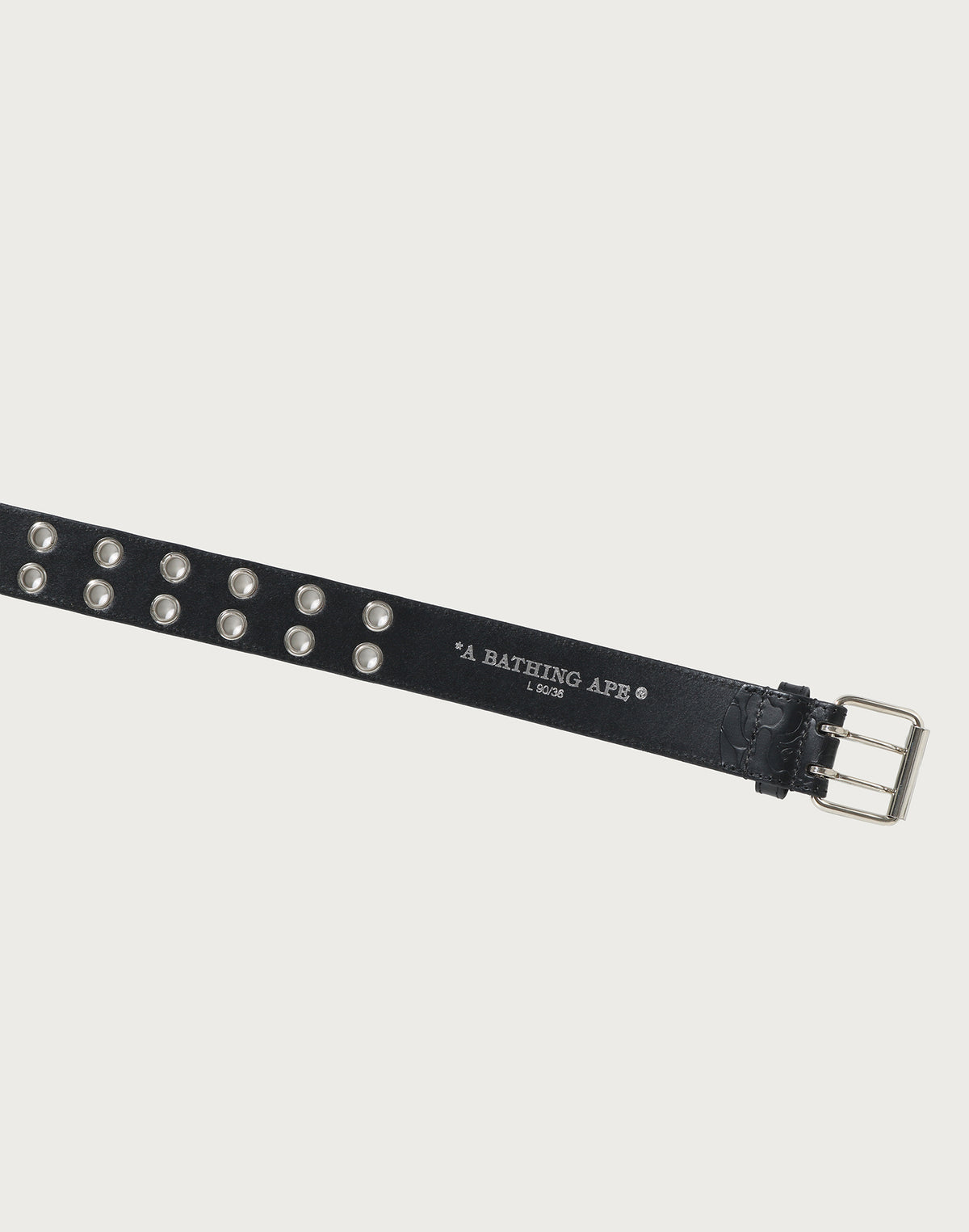 SOLID CAMO DOUBLE PIN LEATHER BELT MENS